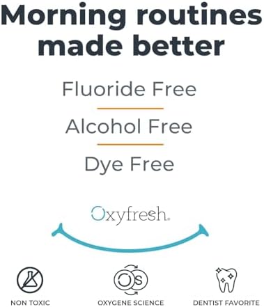 Oxyfresh Premium Lemon Mint Fresh Breath Mouthwash – Oral Rinse for Bad Breath – SLS & Fluoride Free Mouthrinse – Alcohol Free, Gentle Non Burning Mouthwash with Xylitol & Essential Oils, 16 oz