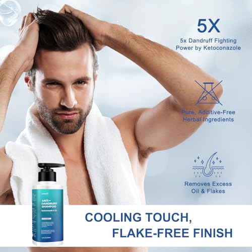 Psoriasis & Seborrheic Dermatitis Shampoo: Balanced Antifungal Protection Herbal & Tea Tree Oil - Potent Recurrence Control for Stubborn Scalp Flaking Itchy 10 Oz