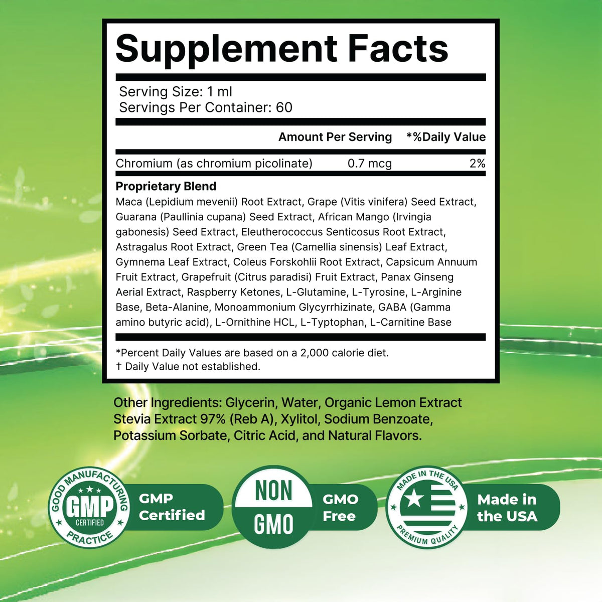 Flash Burn – Natural Plant-Based Liquid Supplement with Maca, Grape Seed, Green Tea & Ginseng – Made in USA, Non-GMO, Gluten-Free, Dairy-Free, Vegetarian - 2 Fl Oz (40 mL), 2 Month Supply
