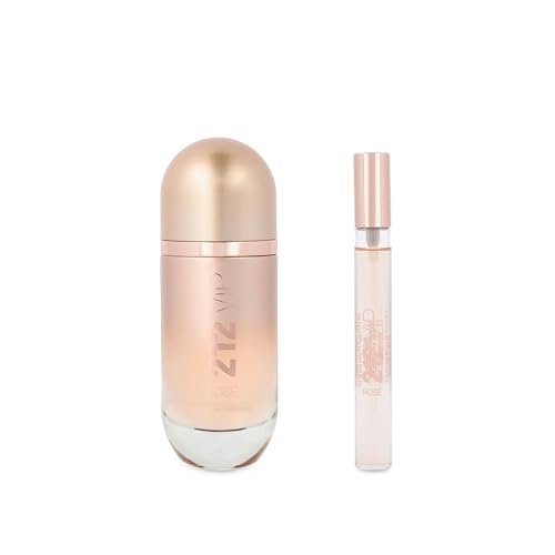 Carolina Herrera 212 Vip Rose 2-Piece Set for Women, (2.7 Oz Eau De Parfum Spray + 0.34 Oz Eau De Parfum Spray)
