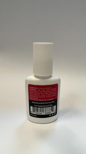 Excuse Me Brush On Gel Super Strong Nail Glue Adhesive for Repairs and Strengthening Natural Nails, Silk Wrap, Fiberglass, Rhinestones. Easy Application with a Brush 0.35 oz (2 Pieces)