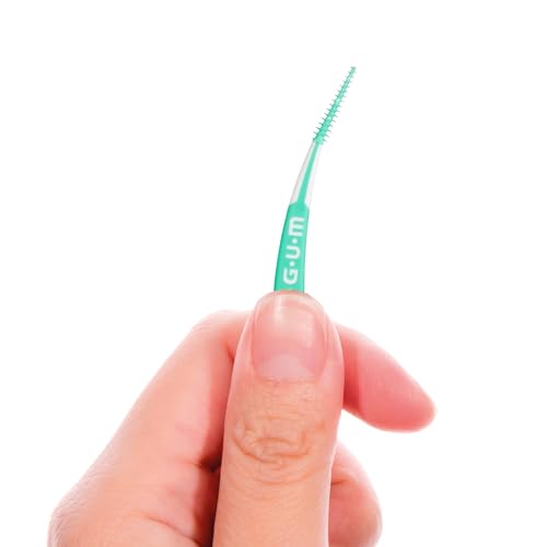 GUM Soft-Picks Advanced, Easy to Use Dental Picks for Teeth Cleaning and Gum Health, Disposable Interdental Brushes with Convenient Carry Case, Dentist Recommended Dental Picks, 60ct (6pk)