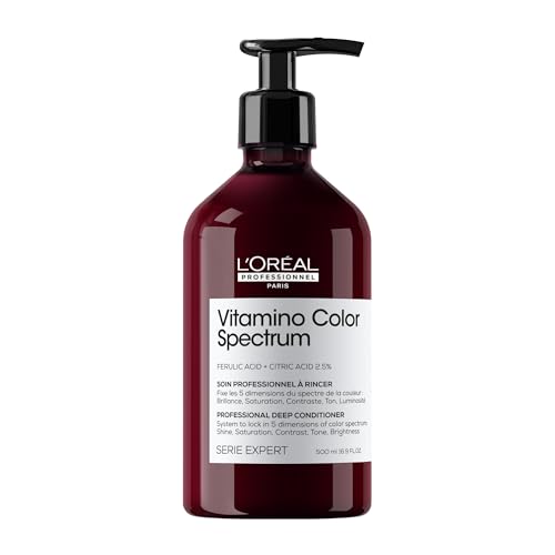 L'Oréal Professionnel Paris Vitamino Color Spectrum Deep Conditioner - Maintains Day 1 Vibrancy, Ultra High Glass Shine, Rich Vibrant Colors, Strengthens & Smoothens Hair, Color Toning