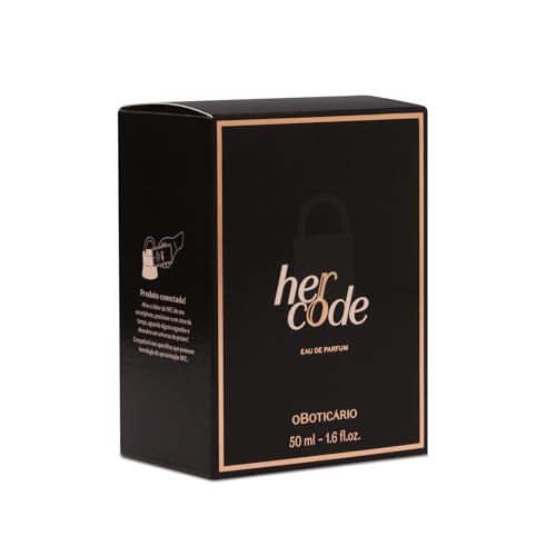 O Boticário Her Code Eau de Parfum, Long-Lasting, Fruity Floriental Fragrance Perfume for Women, 1.7 Ounce