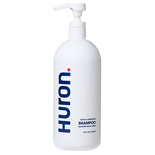 Huron Men's Fresh Scent Daily Shampoo - Keeps Hair Full & Strong - Nourishing Shampoo for Men's Hair with Argan Oil & Vitamins E and B7 - 32oz