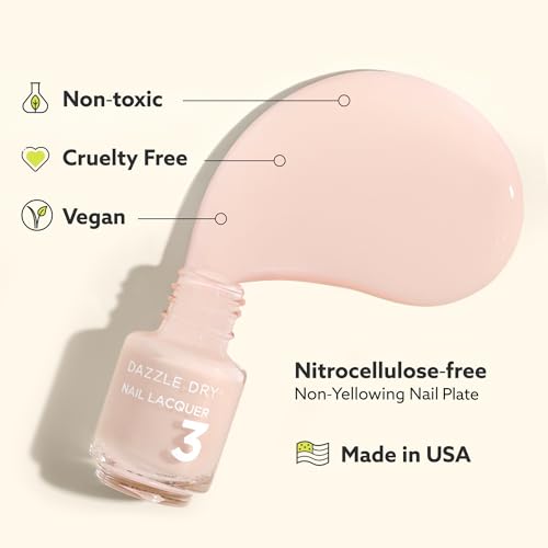 Dazzle Dry Mini Kit 4 Step System - School Spirit - A mauve with a blue shimmer. Full coverage shimmer. (5 Piece Kit / 5 Manicures)