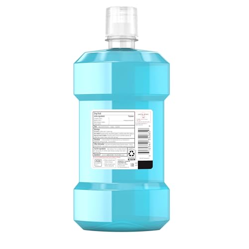 Listerine Gum Therapy Antiplaque & Anti-Gingivitis Mouthwash, Oral Rinse to Help Reverse Signs of Early Gingivitis Like Bleeding Gums, ADA Accepted, Glacier Mint, Twin Pack, 2 x 1 L