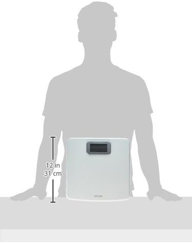 Taylor Digital Scale for Body Weight, High 400 LB Capacity, Easy to Read Readout Display with Silver Bezel Accent, Durable Platform, White