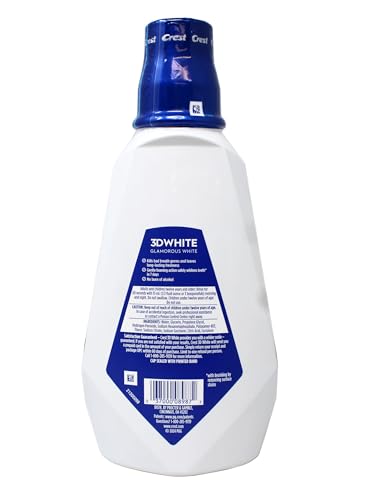 Crest 3D White Multi-Care Whitening Rinse, Glamorous White, Fresh Mint-32 oz, 946 milliter