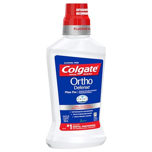 Colgate Ortho Defense Phos Flur Anti Cavity Fluoride Rinse, Mint, 16.9 Ounce