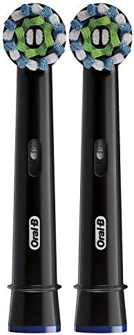 Oral-B CrossAction Electric Toothbrush Replacement Brush Head Refills, Black, 2 Count