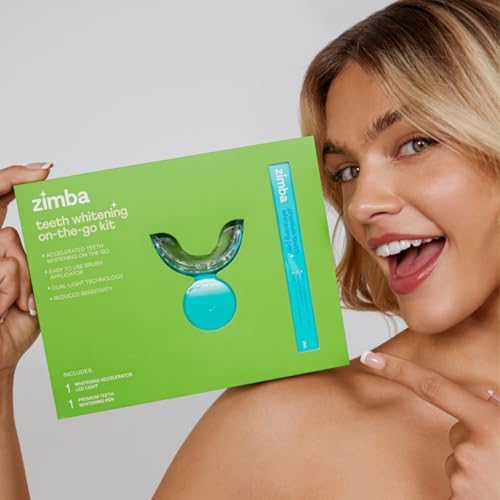 New Zimba Whitening On-The-go Kit | Cordless LED Accelerator Light and Whitening Pen