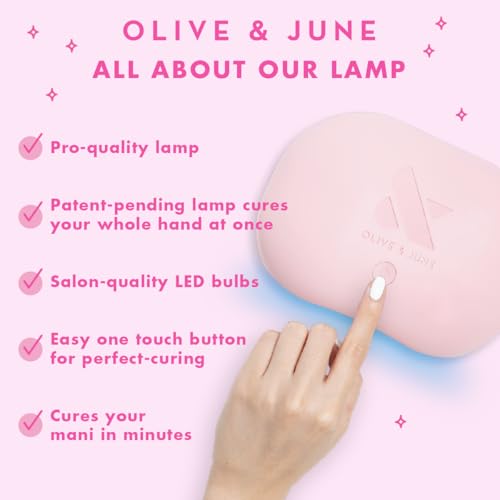 Olive & June Gel Polish | Longest-Lasting Formula | Up to 21 Days of Wear | Damage-Free Removal | Salon-Quality Manicure, Pedicure at Home | Vegan, Cruelty-Free | The Queen Takes Her Tea with Milk