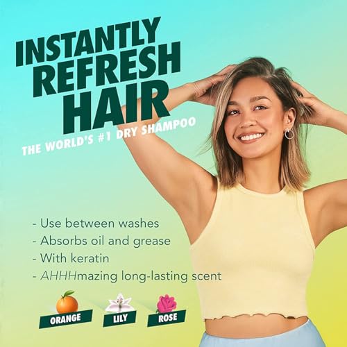 Batiste Dry Shampoo, Original Fragrance, Refresh Hair and Absorb Oil Between Washes, Waterless Shampoo for Added Hair Texture and Body, 6.73 OZ Dry Shampoo Bottle, 3 Pack