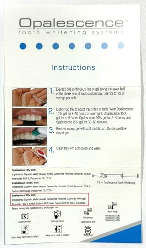 Opalescence 35% CP Mint - Gel Syringes Teeth Whitening - Refill Kit (2 Packs / 4 Syringes Total) Carbamide Peroxide Gel. Made by Ultradent. Tooth Whitening Refill Syringes with Toothbrush. 5197-2tb