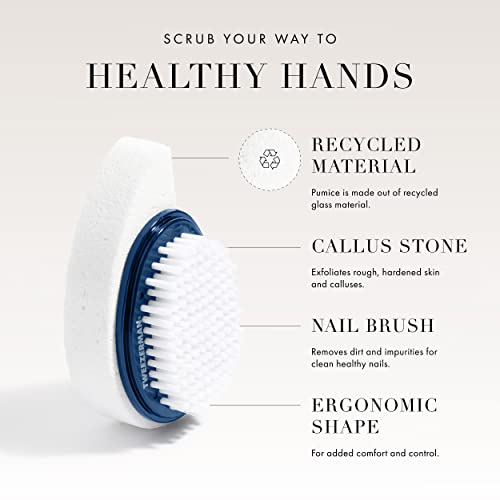 Tweezerman Exclusive Dual Surface Nail Brush & Callus Combo, Evening Blue