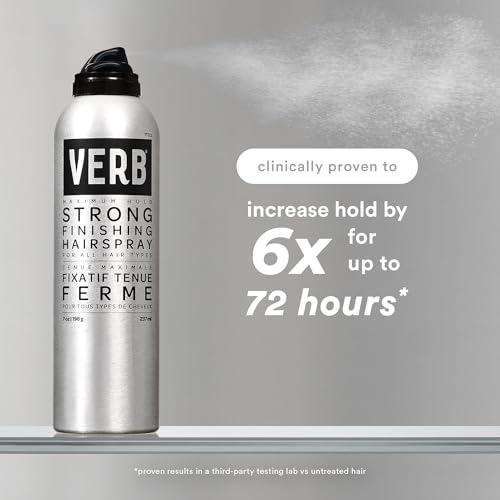 VERB Strong Finishing Hairspray, 7 oz - Firm Hold + Humidity Resistant - Warm Floral Scent