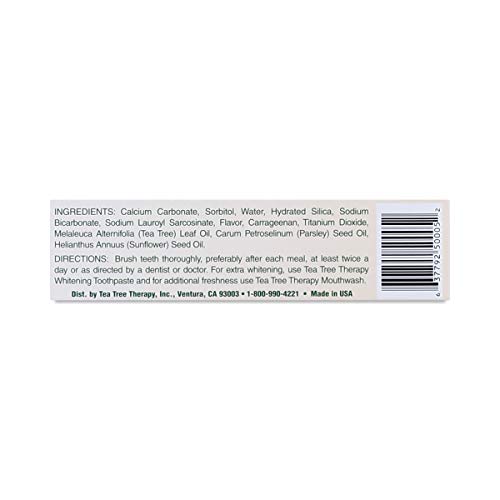 Tea Tree Therapy Toothpaste with Baking Soda 5 Oz (Pack of 2)