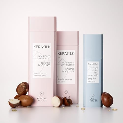 KERASILK Taming Balm | Nourishes & Hydrates Strands | Instantly Smooths & Softens Hair | With Heat Protection | For Coarse, Frizzy & Unruly Hair