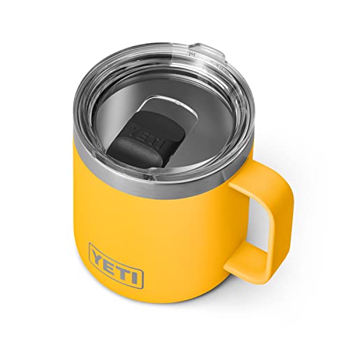 YETI Stainless Steel Rambler Drinking_Cup, Vacuum Insulated, with MagSlider Lid, 14 Ounces, Alpine Yellow