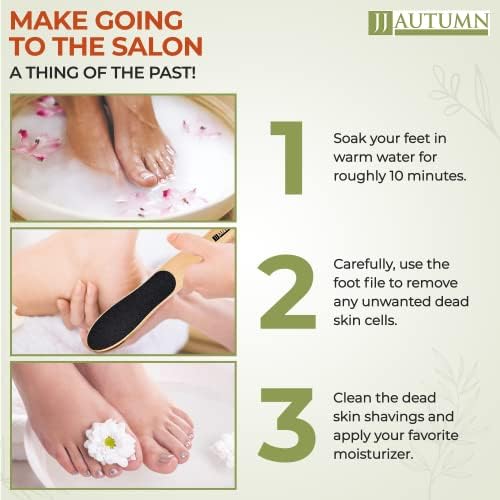Spa Quality Foot Rasp/Callus Remover Double Sided Wood Professional Foot File Callus Remover for Pedicure and Foot Care - Can Be Used On Both Wet and Dry Feet Achieve Smooth, Silky Feet