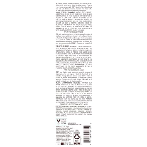 Bain de Terre Stay N' Shape Flexible Shaping Spray, Medium Hold & Shine, Heat & Humidity Protection with Argan & Monoi Oils, Paraben-Free, Color-Safe, Vegan, 9.1 Fl Oz