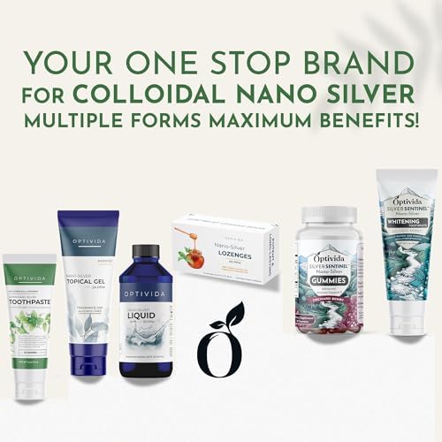 Optivida (Fluoride Free) Colloidal Silver (20ppm) Infused Xylitol Toothpaste for Adults & Kids. Anti-Cavity*, Anti-Plaque* Coral Toothpaste with Spearmint Oil for Gum Health & Teeth whitening - 4oz