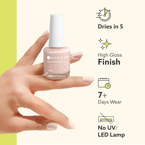 Dazzle Dry Nail Lacquer (Step 3) - Prima Ballerina - A sheer and milky delicate pink that makes a beautiful French base. (0.5 fl oz)