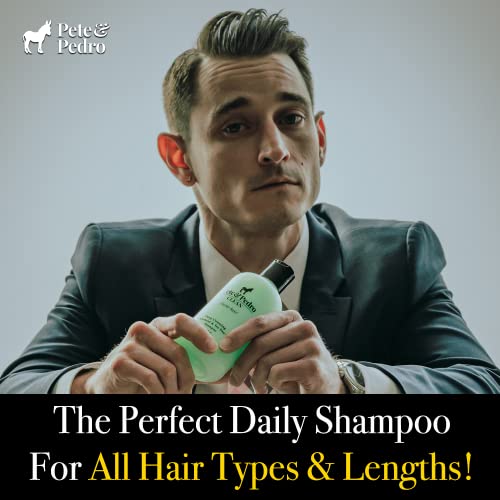 Pete & Pedro CLEAN Shampoo - Deep Cleansing Tea Tree Oil And Peppermint Daily Cleaning Haircare Shampoo For Men & Women | Helps With Dandruff & Greasy Hair | As Seen on Shark Tank, 8.5 oz.