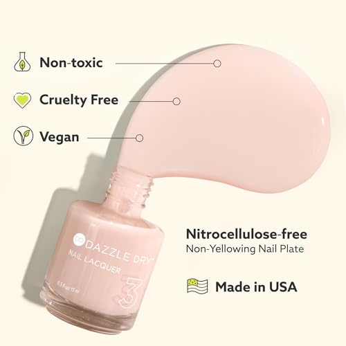 Dazzle Dry Nail Lacquer (Step 3) - Lovely Lilac - A pale purple with a pink shimmer effect. Full coverage shimmer. (0.5 fl oz)