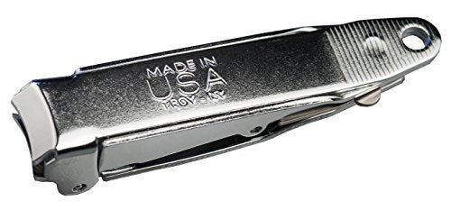 Fingernail Clipper, Catches Clippings, Built-in Nail File, Made in USA