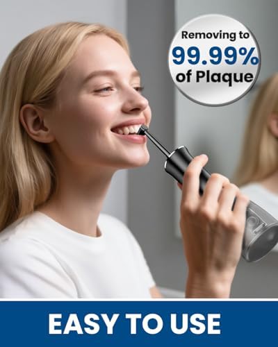 Water Flosser for Teeth Cleaning with 4 U-Shaped Jet, 350ML Rechargeable, Cordless Water Dental Flosser with 4 Modes & 4 Adjustable Levels, Cleans Inner/Outer Teeth for Home and Travel