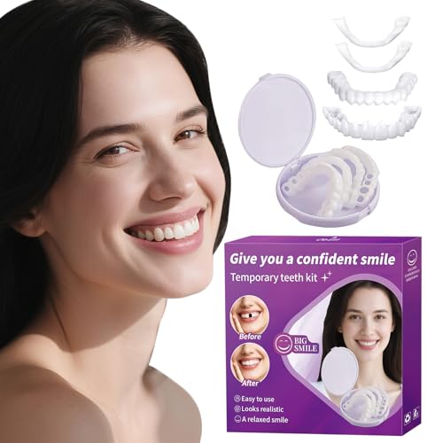 Veneers Teeth for Women and Men, Tooth Replacement Kit, Nature and Comfortable (1 Count (Pack of 1))-AA14