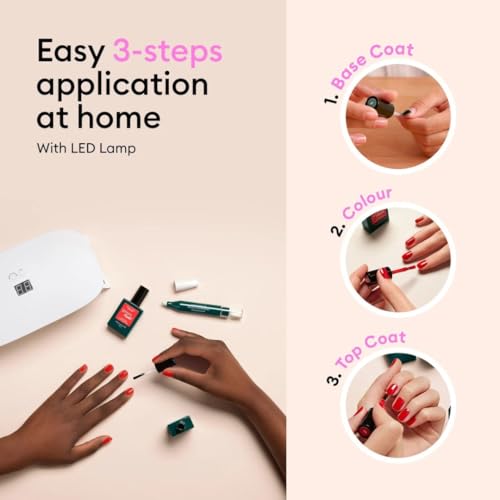 MANUCURIST • Green Flash LED Gel Nail Polish • Vegan • 12-Free, Plant-Based (60%) Gel Polish • Made in France • 0.5 fl oz (SHELL BEIGE)