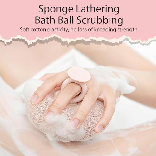 Super Soft Sunflower Suction Cup Bath Ball, 2025 New 2 in 1 Sunflower Exfoliating Body Scrubber, Sponge Mesh Pouf Shower Ball for Women, Men Shower (Green)