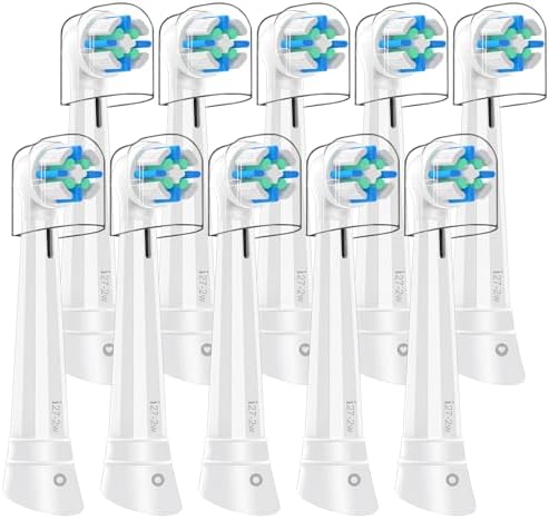 10PCS IO Replacement Heads Compatible with Oral B IO 2/3/4/5/6/7/8/9/10/Deep Clean Series Electric Toothbrush, Brush Heads Compatible with Oral B IO for Teeth Cleaning and Gum Protection (White)