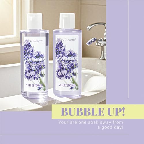 Spa Gift Baskets for Women - Body & Earth 11pcs Lavender Gift Sets with Bubble Bath, Shower Gel, Body Lotion, Birthday Gifts for Women, Spa Kit for Mom Gifts, Purple Gifts