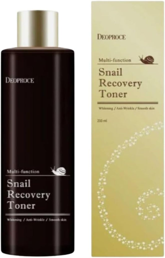 DEOPROCE Multi-Function Snail Recovery Toner (210ml) Hydrate, Repair & Glow!