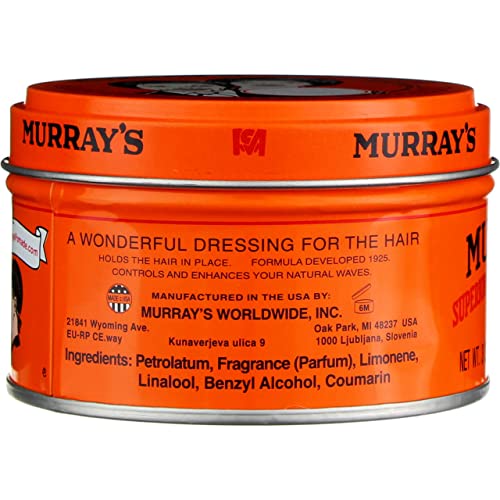 Murray's Superior Hair Dressing Pomade - 3 Oz (88ml) (3 Pack)