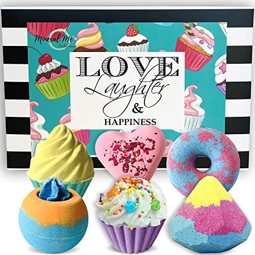 Bath Bombs for Kids - 6pc Gift Set Aromatherapy Natural Bath Bombs with Organic Ingredients, Skin Moisturizing Bubble Bath Fizzy, Gentle, Relaxing Birthday BathBombs for Girls, Women, Kids