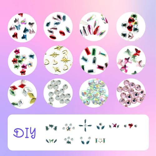 YOYOWY Tooth Gem Kit,Teeth Jewelry Kit with Glue and Light,Tooth Gems Kit for Teeth,Professional DIY Tooth Gem Kit,Fashionable Crystal for Teeth Sweet Smile Gems