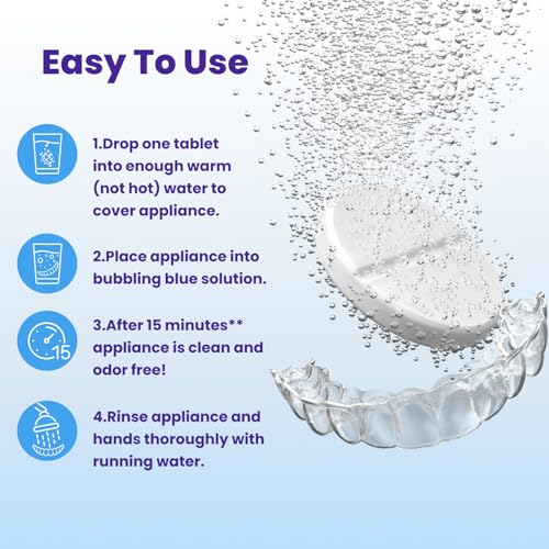 Retainer Brite – Aligner Cleaning Tablets for Invisalign, Mouth Guard Cleaner, Night Guard Cleaner and other Dental Appliances. FDA Registered and Made in USA. 192 Tablets – 6 Month Supply