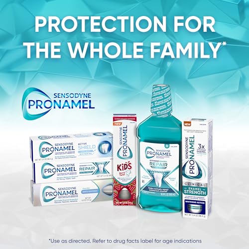 Sensodyne Pronamel Active Shield Whitening Enamel Toothpaste, Cool Mint - 3.4 Ounces x 3