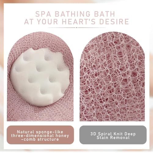 Super Soft Sunflower Suction Cup Bath Ball, 2025 New 2-in-1 Sunflower Bathing Ball with Finger Rings, Exfoliating Bath Sponge Cleaning Brush, Shower Loofah Sponge for Women & Men (Purple+Green)