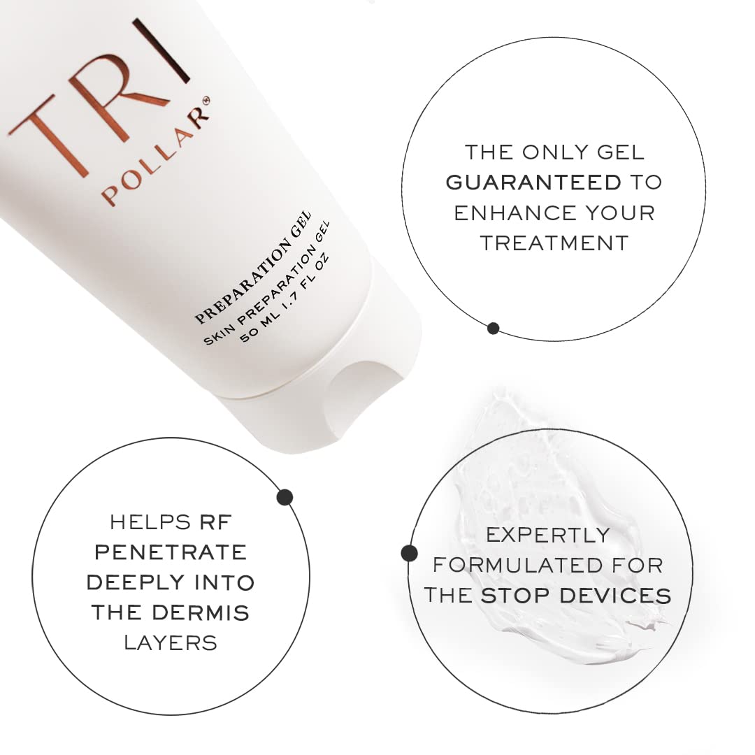 TriPollar Stop Preparation Gel 50ml - High Radio Frequency Skin Tightening Facial Machine Gel - Professional Home RF Anti-Aging Formula - Compatible Stop Devices - FDA Cleared
