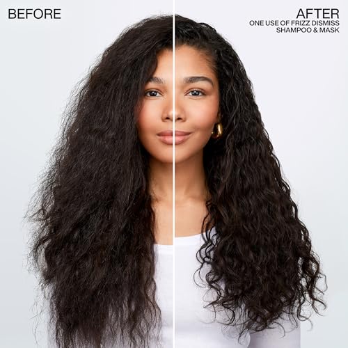Redken Frizz Dismiss Mask, Intense Smoothing Treatment For Unruly Hair - Ultra Hydrating Smoothing Hair Mask, Hydrates, Smooths and Tames Frizz