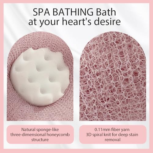 Super Soft Sunflower Bath Sponge – 2025 2-in-1 Exfoliator with Suction Cup for Shower & Bath (Pale Blue+Purple)