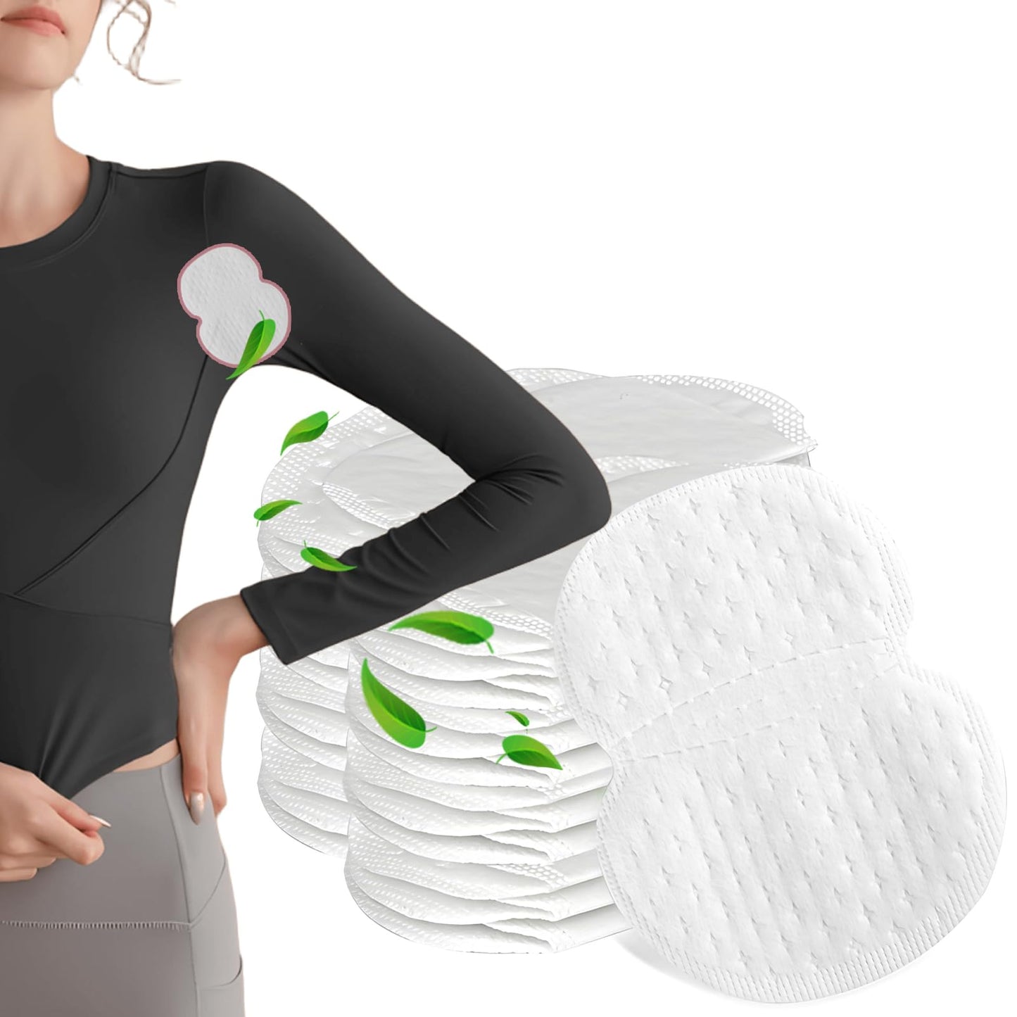 Disposable Underarm Sweat Pads 120 Count - Adhesive Armpit Guards for Women & Men, Invisible Sweatproof Liners for Shirts, Dresses, Workouts