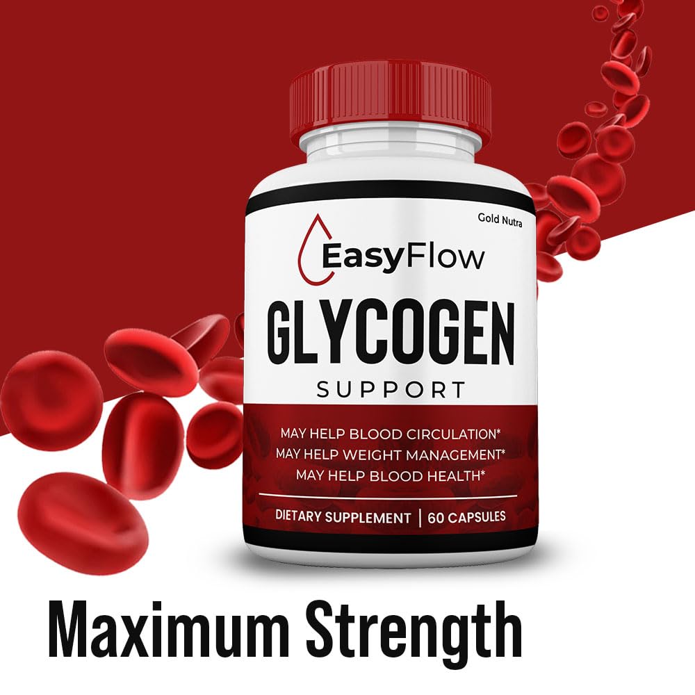 Gold Nutra (2 Pack) EasyFlow Blood Support Capsules, Easy Flow Glyco Pills, Glyco Optimizer Capsules Glycogen Supplement, 2 Months Supply