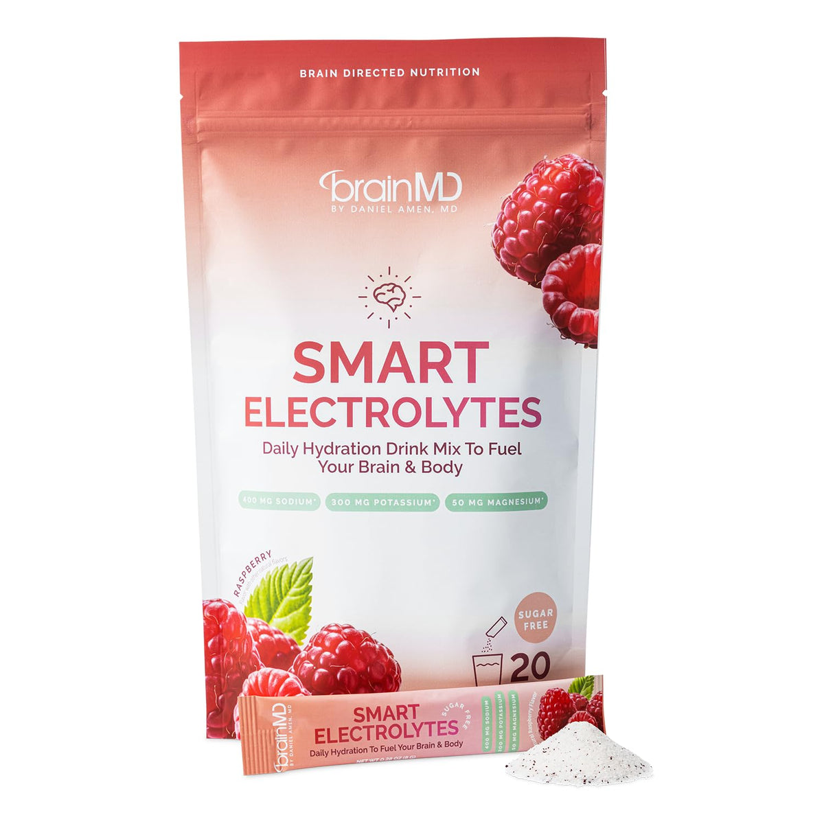 BrainMD Smart Electrolytes Powder - Hydration & Energy Support - 20 Servings